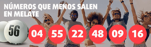 Números que menos salen en Melate